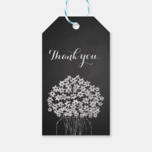 Vintage Chalkboard Mason Jar Floral Wedding Gift Tags