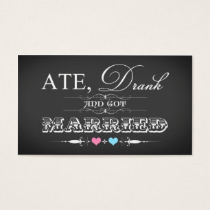 Vintage Chalkboard Style Wedding Favour Tag