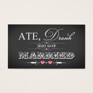 Vintage Chalkboard Style Wedding Favour Tag