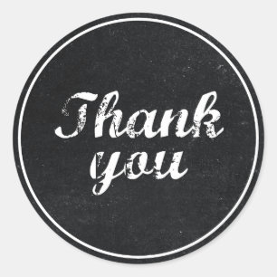 Vintage Chalkboard Thank You Sticker