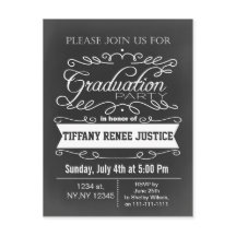 Vintage Chalkboard Typography Graduation party