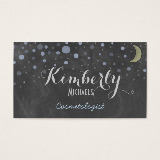 Vintage Chalkboard with Stars and Moon Business Card