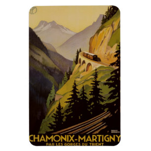 Vintage Chamonix, Mont-Blanc, France - Magnet