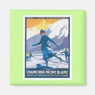 Vintage Chamonix Mont Blanc Magnet