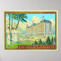 Vintage Chamonix Mont Blanc Tennis Resort Travel