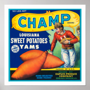 Vintage Champ Sweet Potatoes Poster