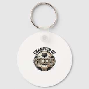 Vintage Champion of Soccer Ball Shirt Design_1 Key Ring