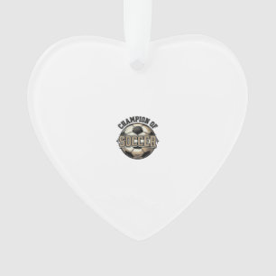 Vintage Champion of Soccer Ball Shirt Design_1 Ornament