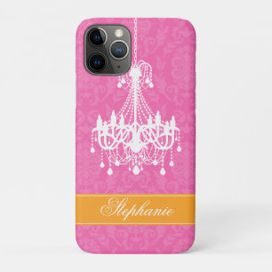 Vintage Chandelier and Damask Pattern iPhone 11 Pro Case