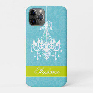 Vintage Chandelier and Damask Pattern iPhone 11 Pro Case