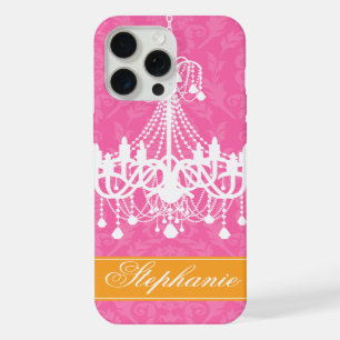 Vintage Chandelier and Damask Pattern iPhone 15 Pro Max Case