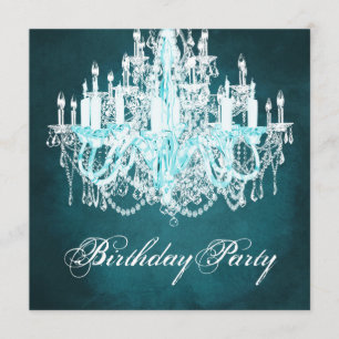 Vintage Chandelier Birthday Party Invitation
