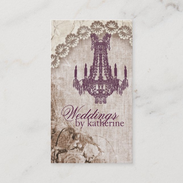 Vintage Chandelier Business Card (Front)