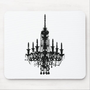 vintage chandelier design mouse mat