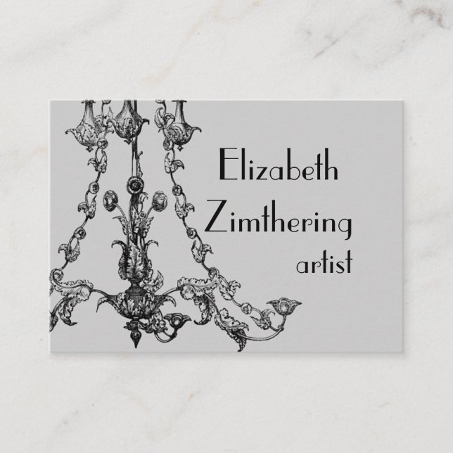 Vintage Chandelier French Style Business Card (Front)