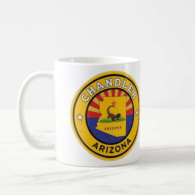 Vintage Chandler City, Arizona gifts Coffee Mug (Left)