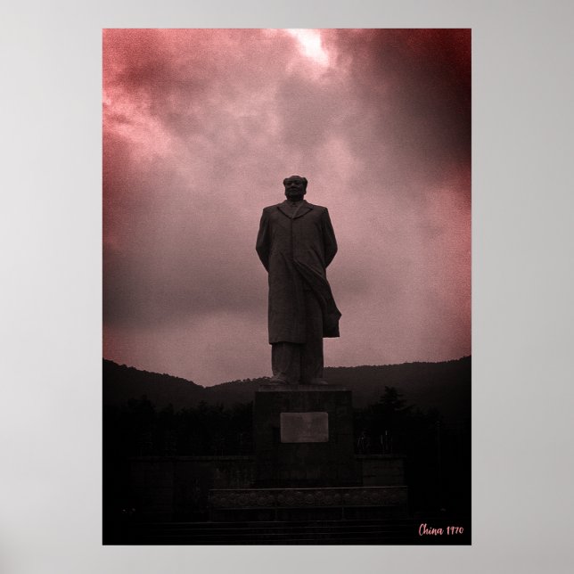 Vintage Changsha Mao Tse Tung statue Poster (Front)