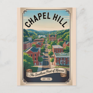 Vintage Chapel Hill North Carolina Retro Travel Postcard