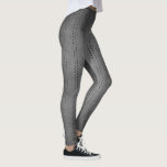 Vintage Charcoal Grey Black Pinstripe Pattern Leggings<br><div class="desc">This design features a vintage pattern of black pinstripes on a charcoal grey background.</div>