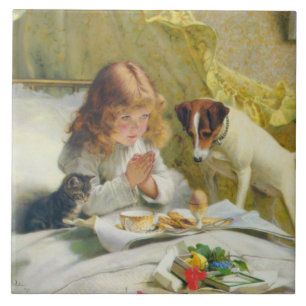 Vintage Charles Burton Barber Suspense Tile