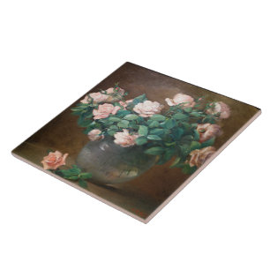 Vintage Charles Ethan Porter Roses Tile