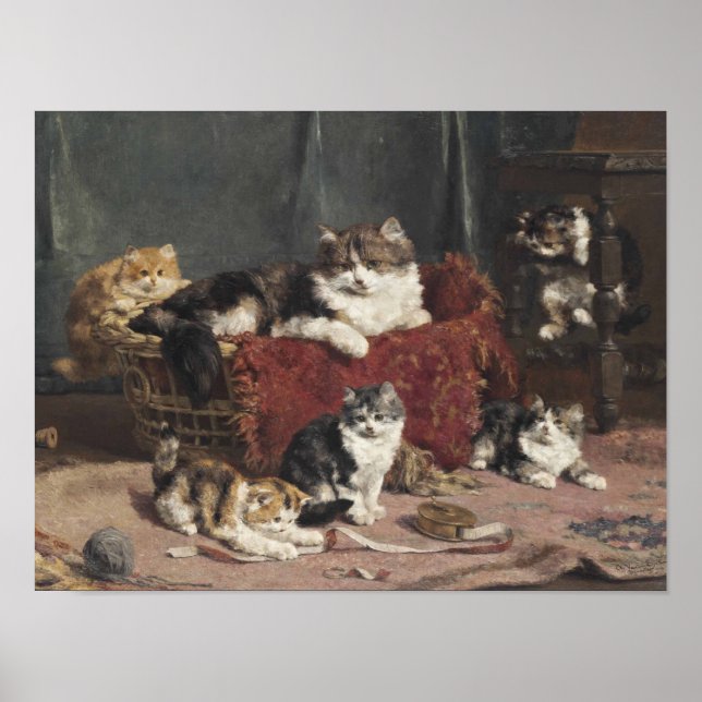 Vintage Charles Van den Eycken Playtime Poster (Front)