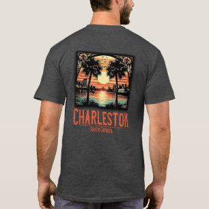 Vintage Charleston South Carolina Sunset T-Shirt