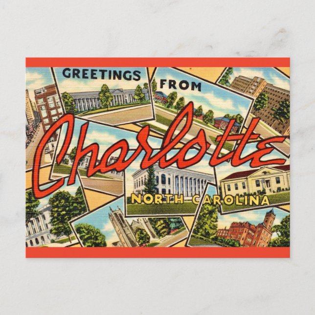 Vintage Charlotte NC Postcard (Front)