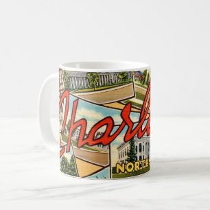 Vintage Charlotte NC Postcard Coffee Mug