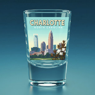 Vintage Charlotte North Carolina Shot Glass