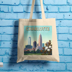 Vintage Charlotte North Carolina Tote Bag