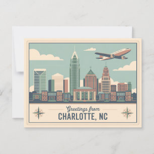 Vintage Charlotte Postcard   Greetings from