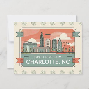 Vintage Charlotte Postcard   Greetings from