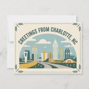 Vintage Charlotte Postcard   Greetings from