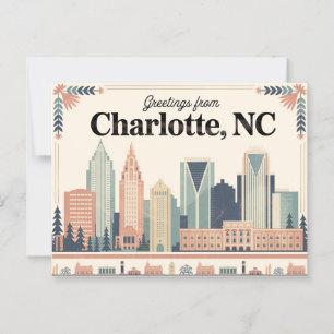 Vintage Charlotte Postcard   Greetings from