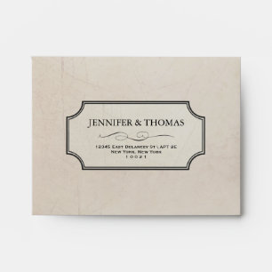 Vintage Charm Cream Custom RSVP A2 Envelope