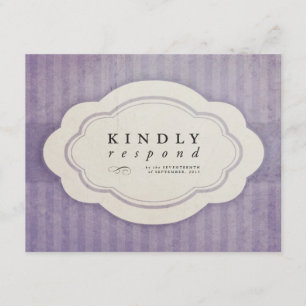 Vintage Charm Lilac Response Cards