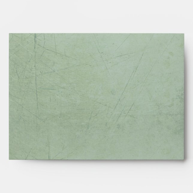 Vintage Charm Simple Sage Green Custom A7 Envelope (Front)