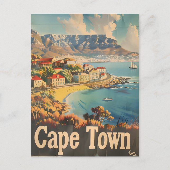 Vintage Charms of Cape Town Postcard (Front)