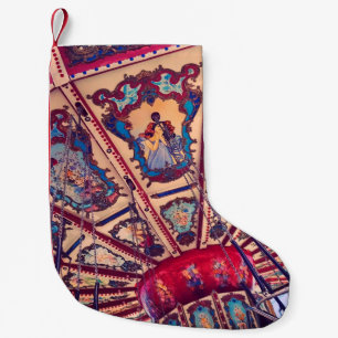 Vintage Chars Swing Fairground Ride Small Christmas Stocking