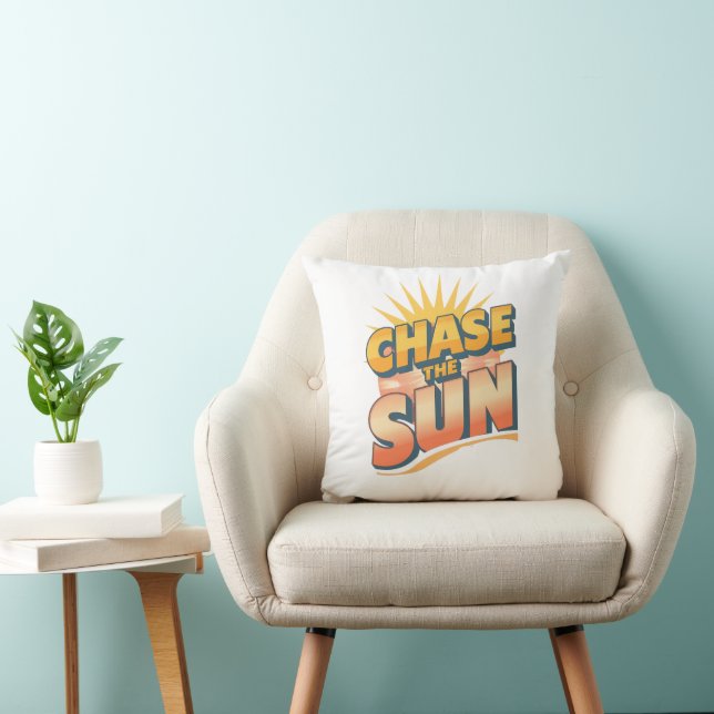 Vintage "Chase the Sun" Positive Energy Cushion (Chair)