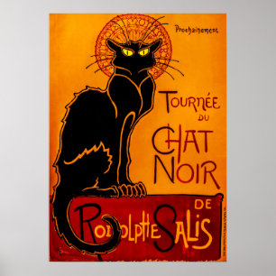 Vintage Chat Noir - Black Cat Poster