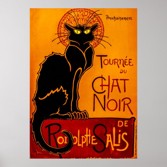 Vintage Chat Noir - Black Cat Poster (Front)