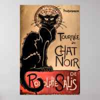 Vintage Chat Noir - Black Cat Poster