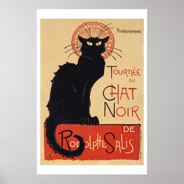 Vintage "Chat Noir" | Steinlen Art Nouveau Poster (Front)