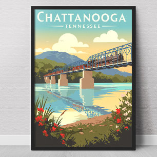 Vintage Chattanooga Tennessee Poster