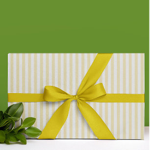 Vintage Cheerful Yellow White Stripe All Occasion Wrapping Paper