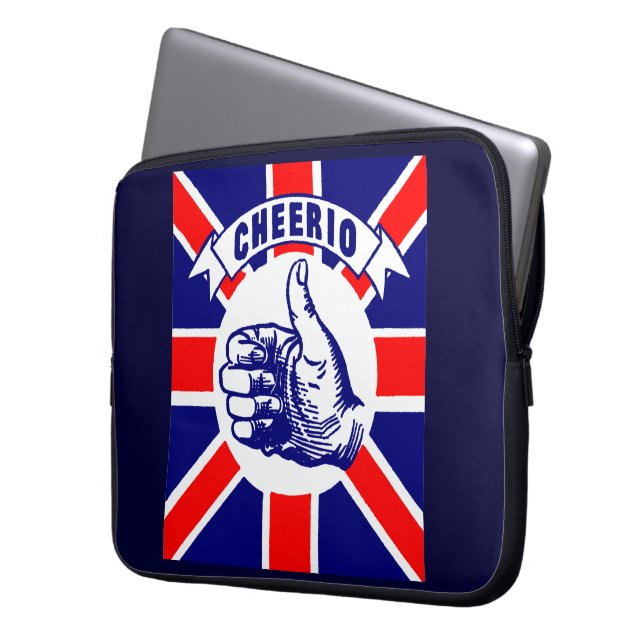 Vintage Cheerio Laptop Sleeve (Front Left)