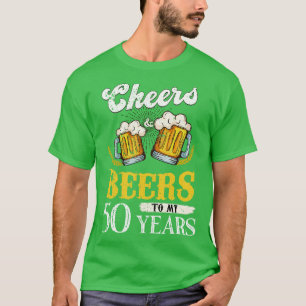 Vintage Cheers And Beers To My 50 Years Birthday T-Shirt