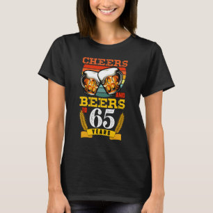 Vintage Cheers And Beers To my 65 Year Old 65th Bi T-Shirt